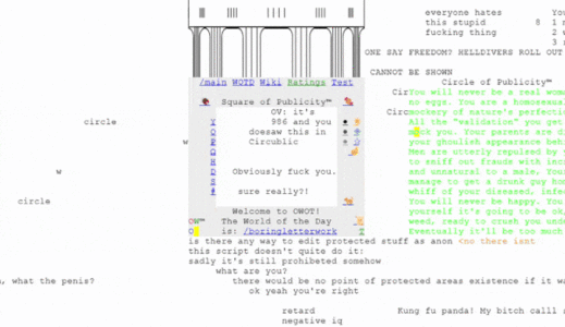 "the US has temporarily colonized the OWOT spawn to bring you the Flag of Publicity"