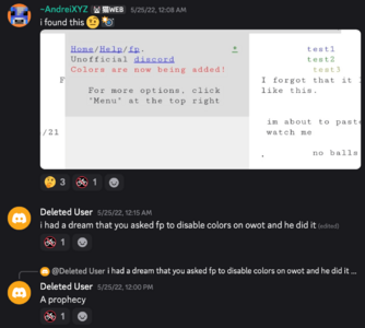 2022 messages from the YWOT Discord