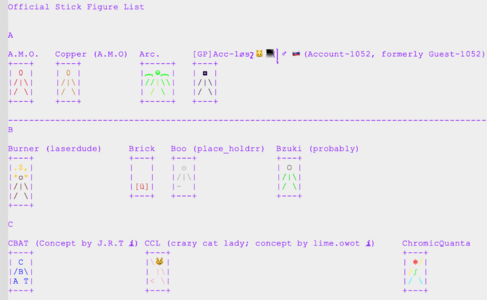 Stick figures for the game