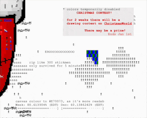 Precursor to the massive star-shaped spam that would occur later that day