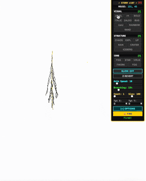 All effects activated(Sped up 3x)