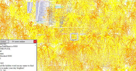 Firework spam by a anon called ourworldoftest