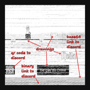 Hidden images became visible when the checkboxes were arranged in a 1000x1000 grid