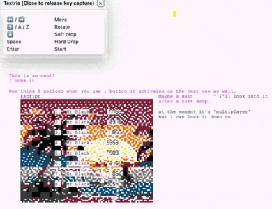 Talking with ~Iam0x about only giving control to the first player to press "Start." (Sped up 5x)