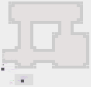 Prototype of the overworld, where users will navigate between dungeons
