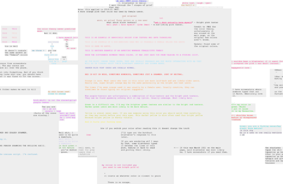 OWOT color theory, a rant taken from Spawn