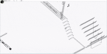 ...and here it is seen falling through a hole in said ledge