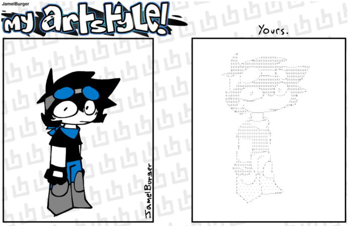 ASCII copy of Jamel's OC(June 19th, 2025)