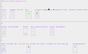 Stick figures for the game