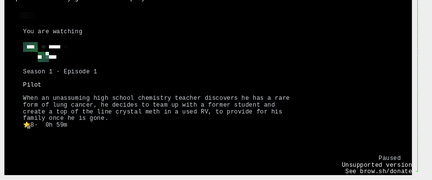 Attempting to play Breaking Bad