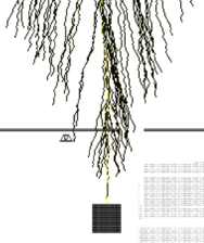 "CRATER" creates a rectangle at the tip of whatever you're generating
