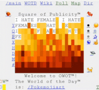 The DOOM algorithm for fire being run in OWOT(September 7th, 2022)