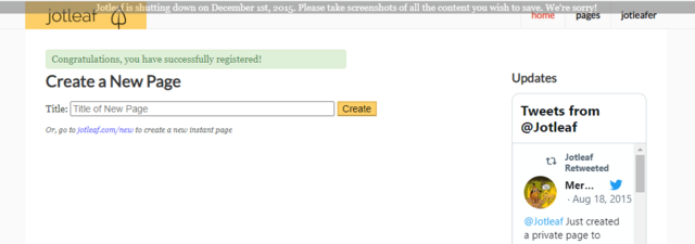 Jotleaf selfhosted by FP in January of 2023