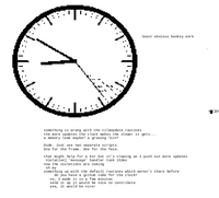 Problems with the clock.