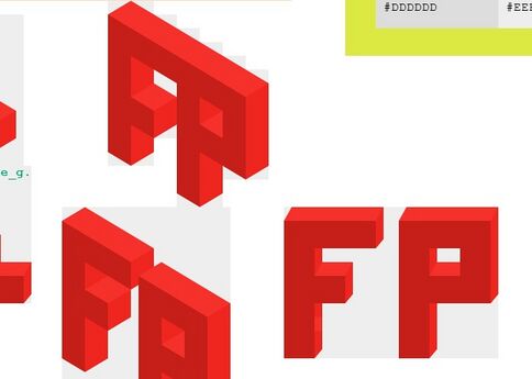 3D Fp text slc art using bgcolors